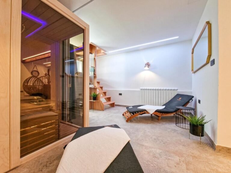 Sauna and relaxation loungers at Grga's Villa
