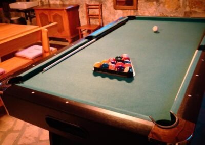 Billiards table in the games room at Grga's Villa